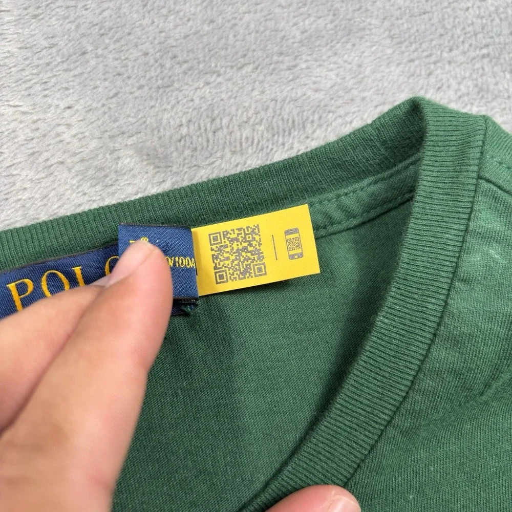 Polo Ralph Lauren Large Classic Fit Basketball Polo Bear Short Sleeve Tee Green